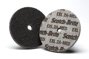 3M EXL, 1" x 1" x 3/16" 2A Medium Grit, Scotch-Brite Unitized Deburring Wheel