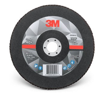 3M 769F, 7" x 7/8" 40+ Grit, T29 Flap disc