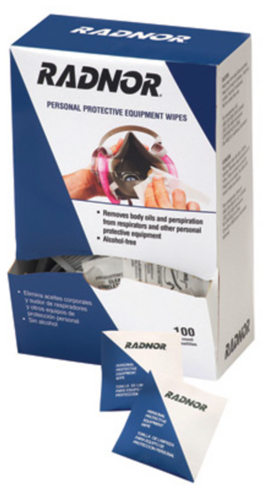 Radnor, 5" x 8", Respirator Cleaning Wipes