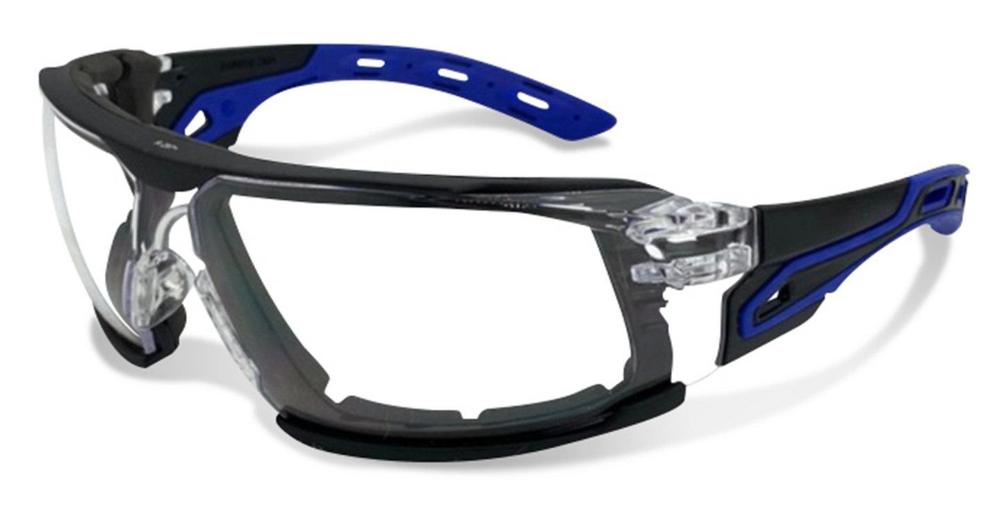 Radnor Summit, EVA Foam Gasket, Clear Hard Coat Lens Safety Glasses
