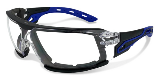 Radnor Summit, EVA Foam Gasket, Clear Hard Coat Lens Safety Glasses