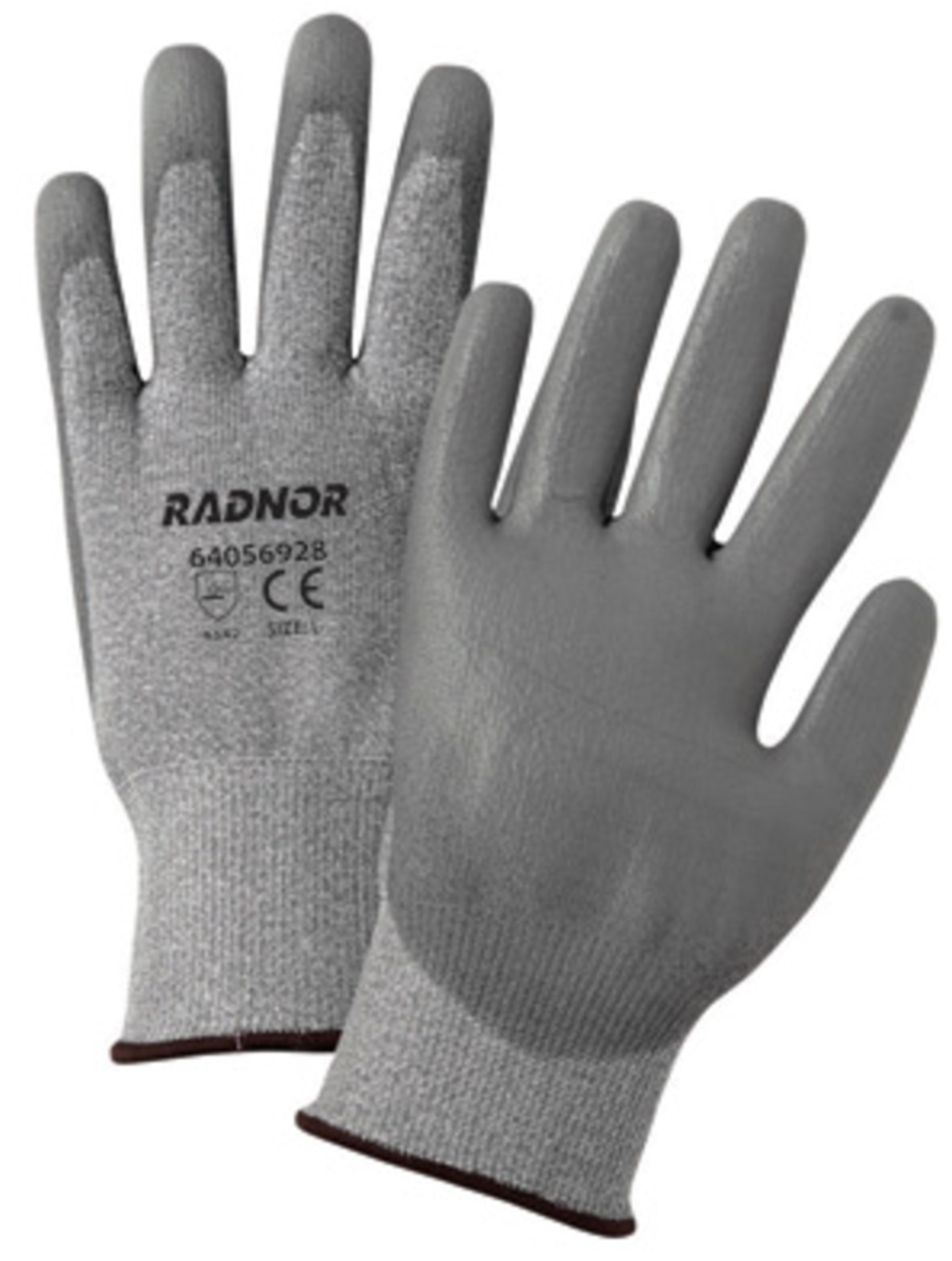 Radnor 13-Gauge Small, High Performance Polyethylene Cut Resistant and Polyurethane Coated Gloves