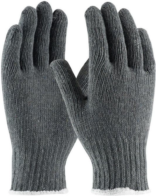 Radnor, Men's Light Weight, Gray, Cotton And Polyester Seamless Knit General Purpose Gloves