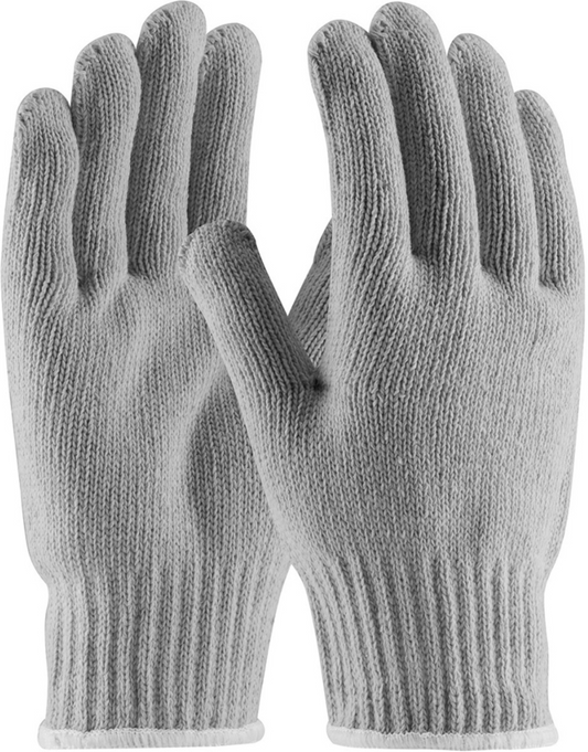 Radnor, Men's Heavy Weight, Gray, Cotton And Polyester Seamless Knit General Purpose Gloves