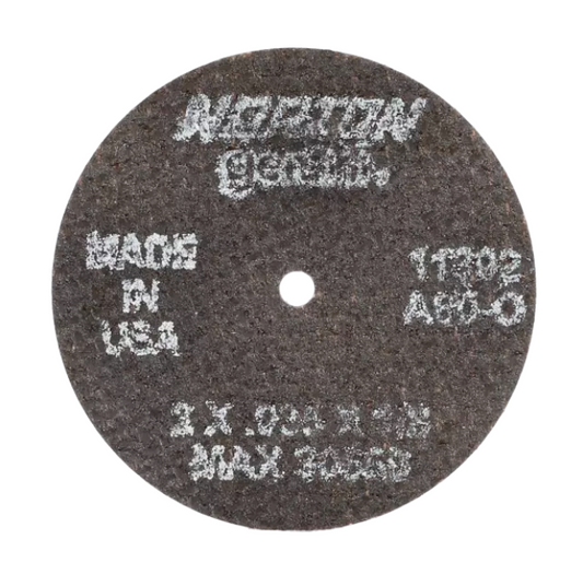 Norton Gemini, 3" x 0.035" x 3/8", Type 01 Small Diamenter Reinforced Cut-Off Wheel