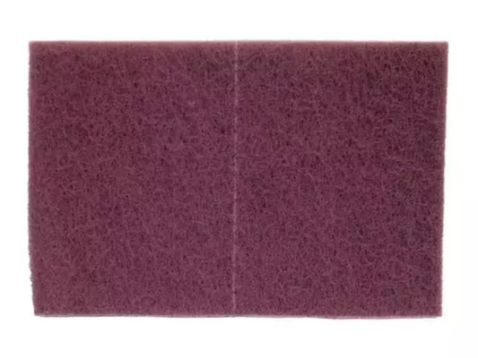 Norton 847, 6"x 9" A/O Very Fine Grit, Maroon General Purpose Plus Perforated Non-Woven Hand Pad