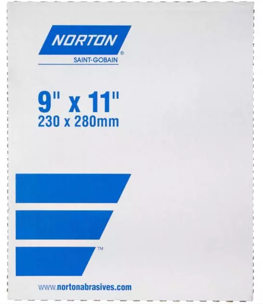 Norton Metal R243, 9" x 11" 150 Grit, J-Weight Cloth Sheet