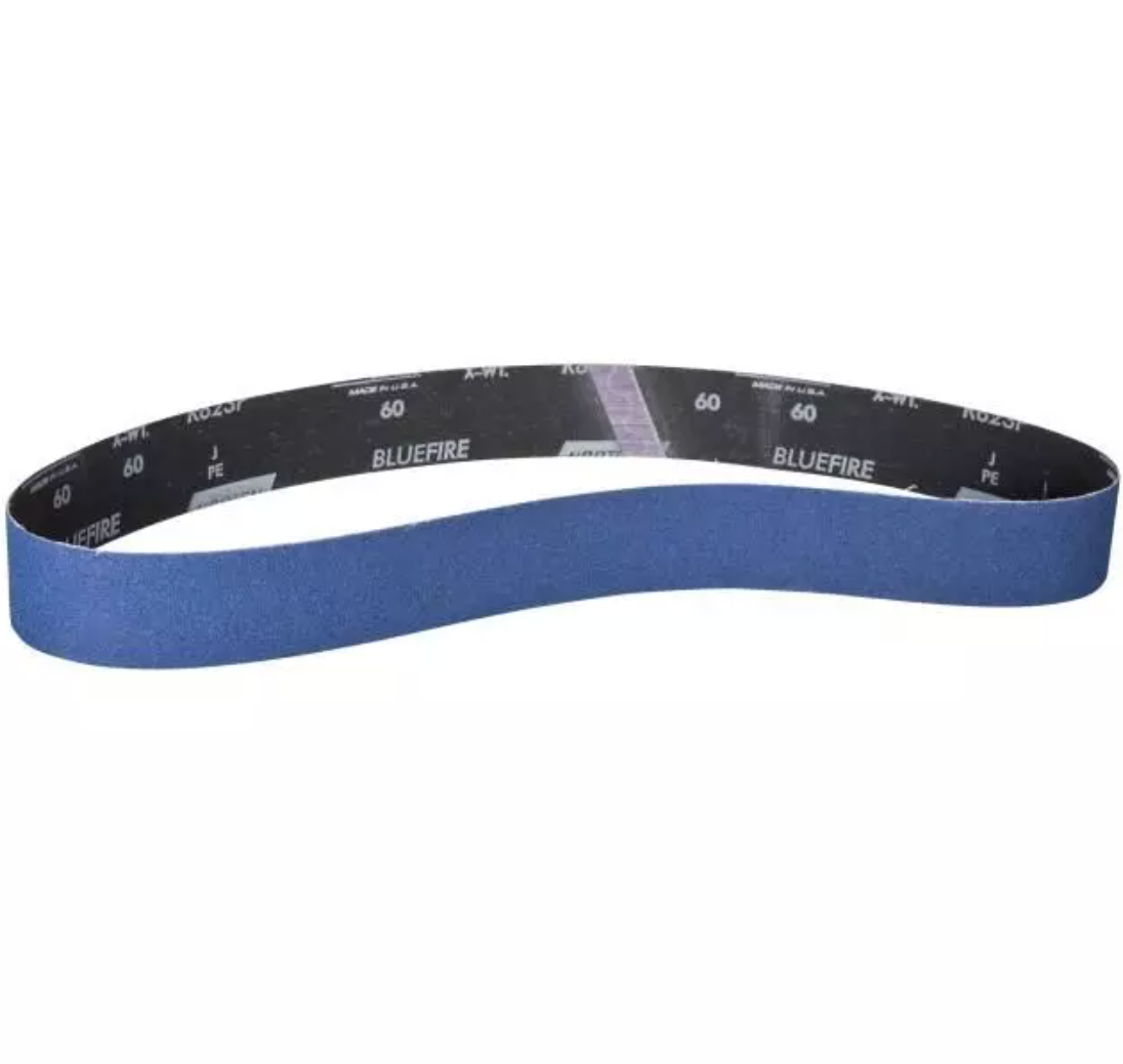 Norton BlueFire R823P, 2" x 72" 120 Grit, X-Weight Narrow Cloth Belt