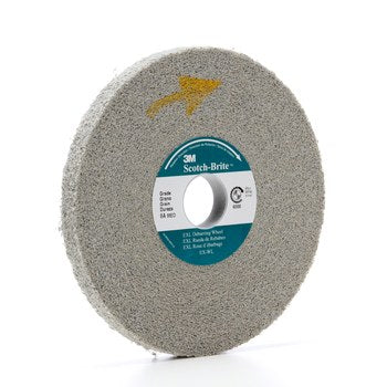 3M EXL, 6" x 1/2" x 1" 8A Medium Grit, Scotch-Brite Deburring Wheel