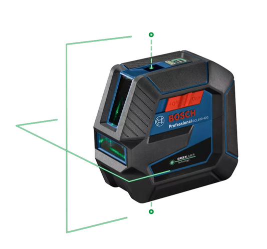 Bosch, Green-Beam, Self-Leveling Cross-Lin Laser with Plumb Points