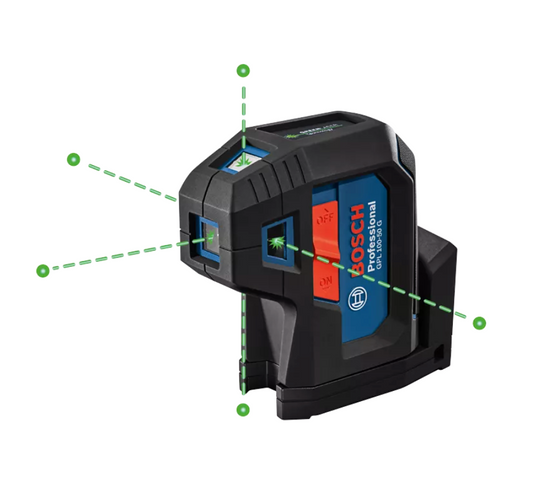 Bosch, Green-Beam, Self-Leveling, Five-Point Alignment Laser