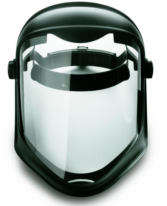 Honeywell Uvex, Black Matte, Dual Position Headgear and Clear Uncoated Polycarbonate Bionic Faceshield