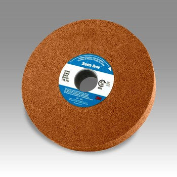 3M, 3" x 1/4" x 1/4" 7A Medium Grit, Scotch-Brite Cut and Polish Unitized Wheel